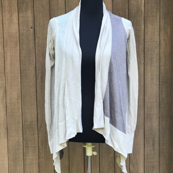 Line Linen Colorblock Open Cardigan Small - Picture 2 of 8